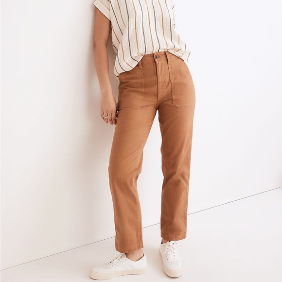 NWT Madewell The Curvy Perfect Vintage Straight Workwear Pants - Picture 2 of 7